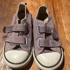 Converse purple Velcro sneakers. Toddler size 9